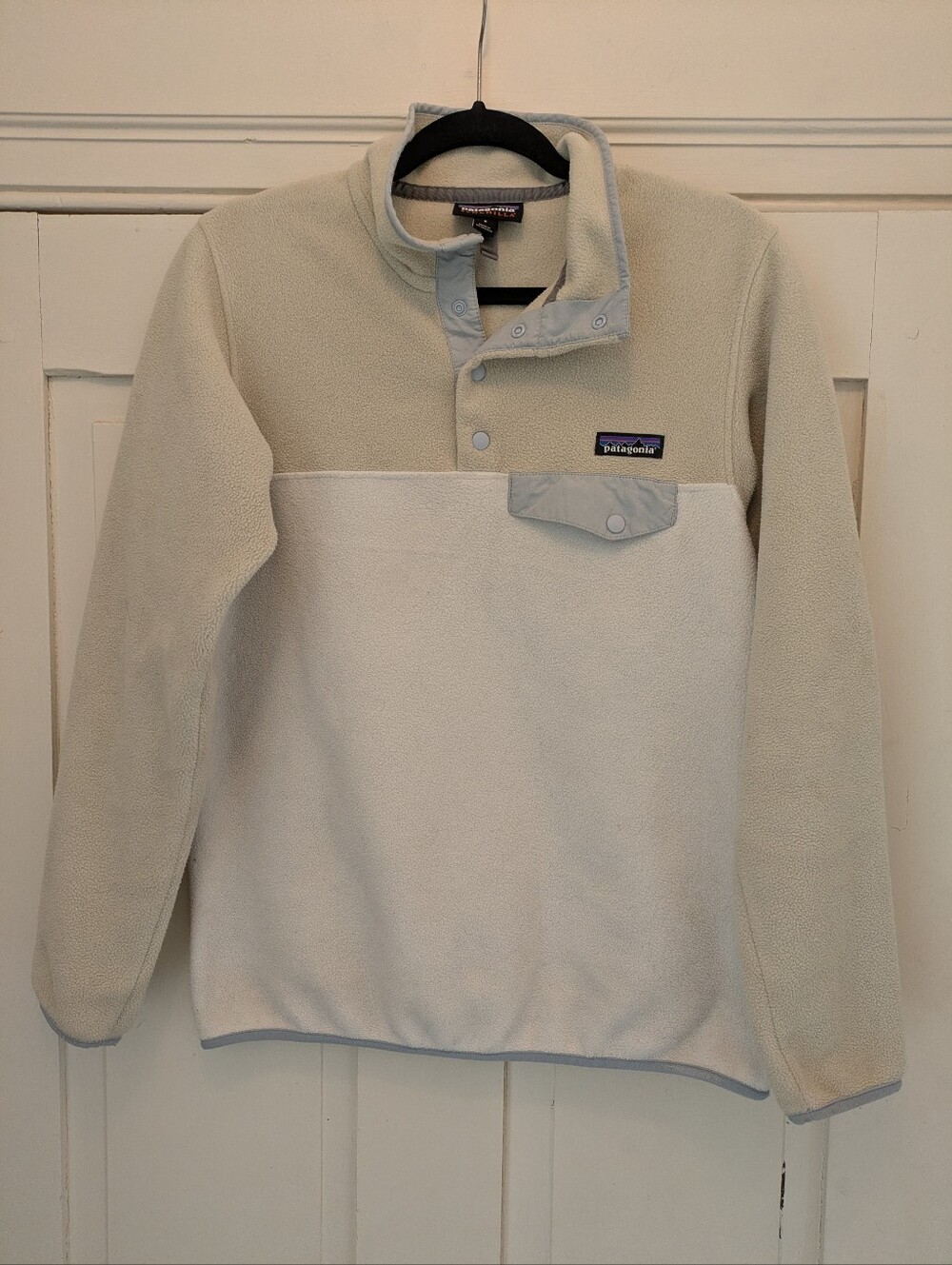Patagonia Snap T Ivory/Neutral Synchilla Fleece Jacket- S